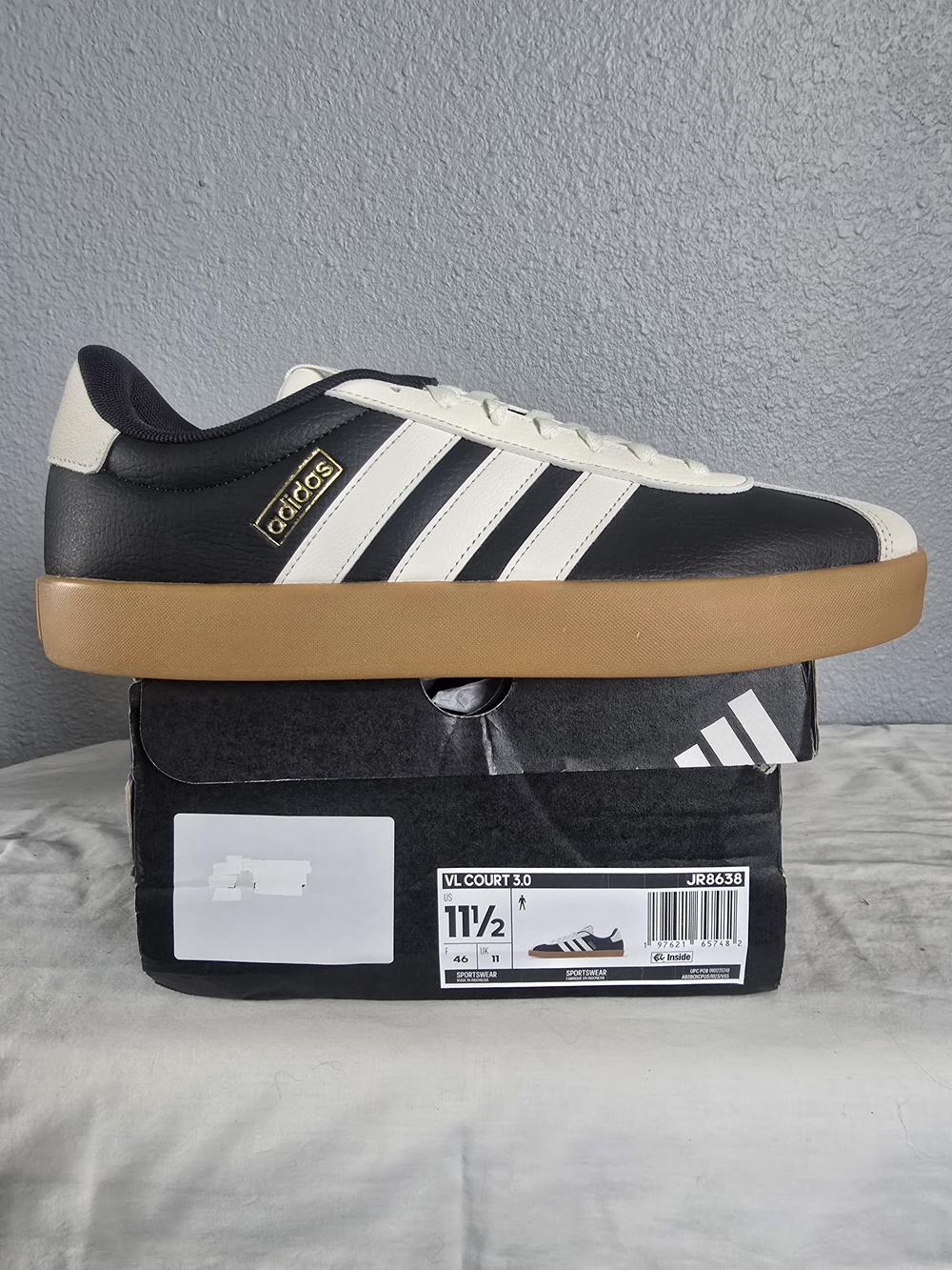 adidas VL Court 3.0 Black & White Men’s Sneaker